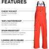 imageGrundens Mens Neptune Commercial Fishing Bib Pants  Waterproof AdjustableOrange