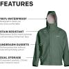 imageGrundens Mens Neptune Commercial Fishing Jacket  Waterproof AdjustableGreen