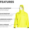 imageGrundens Mens Neptune Commercial Fishing Jacket  Waterproof AdjustableHi Vis Yellow