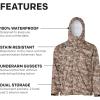 imageGrundens Mens Neptune Commercial Fishing Jacket  Waterproof AdjustableRefraction Camo Stone