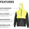 imageGrundens Mens Neptune Commercial Fishing Pullover Anorak  Waterproof AdjustableHi Vis Yellow