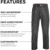 imageGrundens Mens Neptune Fishing Pants  Waterproof BreathableBlack