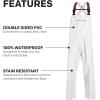 imageGrundens Mens Shoreman Bib Pants  StainResistant Waterproof Seafood Processing BibsWhite