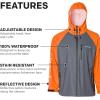 imageGrundens Mens Tourney Jacket  Hooded Waterproof Fishing Jacket Lightweight Athletic Fit Packable Rain CoatBurnt Orange