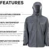 imageGrundens Mens Tourney Jacket  Hooded Waterproof Fishing Jacket Lightweight Athletic Fit Packable Rain CoatIron Grey