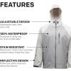 imageGrundens Mens Tourney Jacket  Hooded Waterproof Fishing Jacket Lightweight Athletic Fit Packable Rain CoatSkyrocketGrey Mist