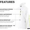 imageGrundens Mens Tourney Jacket  Hooded Waterproof Fishing Jacket Lightweight Athletic Fit Packable Rain CoatWhite