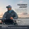 imageGrundens Mens Tourney Jacket  Hooded Waterproof Fishing Jacket Lightweight Athletic Fit Packable Rain CoatWhite