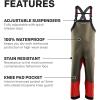 imageGrundens Neptune Armored Bib  Outerwear Suit for Fishing Wind and Weather Resistant Stain Resistant Medium DutyOrangeOlive
