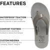 imageGrundens Species Sandal  Water Friendly Shoe ampamp Wet Grip Sole Ultra Cushioned Flip Flop Gamefish Species InspiredSilver King