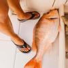 imageGrundens Womens DeckMate 3Point Sandal  Comfortable WaterFriendly Deck Sandal for Fishing Boating and BeachwearLight Mahogany