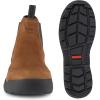 imageGrundns Cloud Cover Leather Boots  Waterproof Ankle Rain Boot Everyday Chelsea Boots Durable Safety Toe Non Slip Work ShoeOak Brown