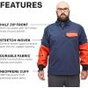imageGrundns FishPicking 12 Zip ShirtNavyOrange