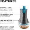 imageGrundns Kids Guppy Rain Boots  Lightweight Rubber Waterproof Kids and Toddlers Shoes EasyOn Loop Girls Rain Boots and Boys Rain BootsAnchor