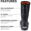 imageGrundns Mens 12 Deck Boot  Durable WaterproofBlackbeard