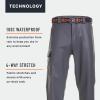imageGrundns Mens Neptune Thermo Pant  Durable Waterproof Protection Pant for Fishing Rain Gear Stretchy and AdjustableIron Grey