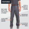 imageGrundns Mens Neptune Thermo Pant  Durable Waterproof Protection Pant for Fishing Rain Gear Stretchy and AdjustableIron Grey