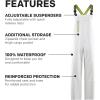 imageGrundns Mens Tourney Bib Fishing Pants  Durable WaterproofWhite