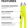 imageGrundns Mens Weather Watch Fishing Bib TrouserHivis Yellow