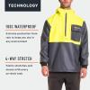 imageGrundns Neptune Thermo Anorak Jacket  Durable Waterproof Protection Jacket with Warm Fleece Backer for Fishing Rain GearHi Vis Yellow