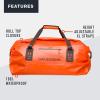 imageGrundns Shackleton Duffel Bag Waterproof and Durable 105L BlackRed Orange