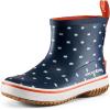 imageGrundns Kids Guppy Rain Boots  Lightweight Rubber Waterproof Kids and Toddlers Shoes EasyOn Loop Girls Rain Boots and Boys Rain BootsNavy Crab Print