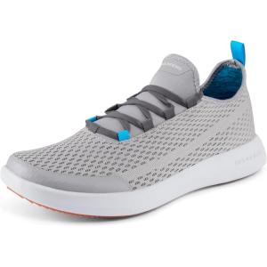 imageGrundens Mens CrossCurrent Boat Shoe  Lightweight Quick Dry Water Shoes Barefoot Wear with Slip OnOff Mesh TongueSteel Grey
