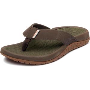 imageGrundens Mens FishFinder Sandals  QuickDrying Comfortable and Versatile Mens Flip Flops with Enhanced Traction ampamp Full Arch Support for Fishing and Outdoor WearDark Brown