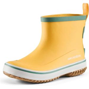 imageGrundns Kids Guppy Rain Boots  Lightweight Rubber Waterproof Kids and Toddlers Shoes EasyOn Loop Girls Rain Boots and Boys Rain BootsPineapple