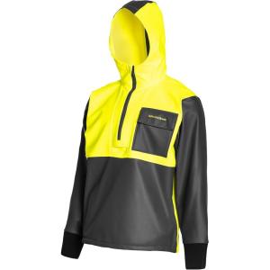 imageGrundns Neptune Thermo Anorak Jacket  Durable Waterproof Protection Jacket with Warm Fleece Backer for Fishing Rain GearHi Vis Yellow