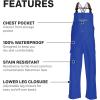 imageGrundens Mens Neptune Commercial Fishing Bib Pants  Waterproof AdjustableOcean Blue