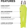 imageGrundns Mens Full Share Bib  Waterproof BreathableHivis Yellow