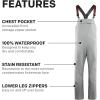 imageGrundns Mens Full Share Bib  Waterproof BreathableOyster