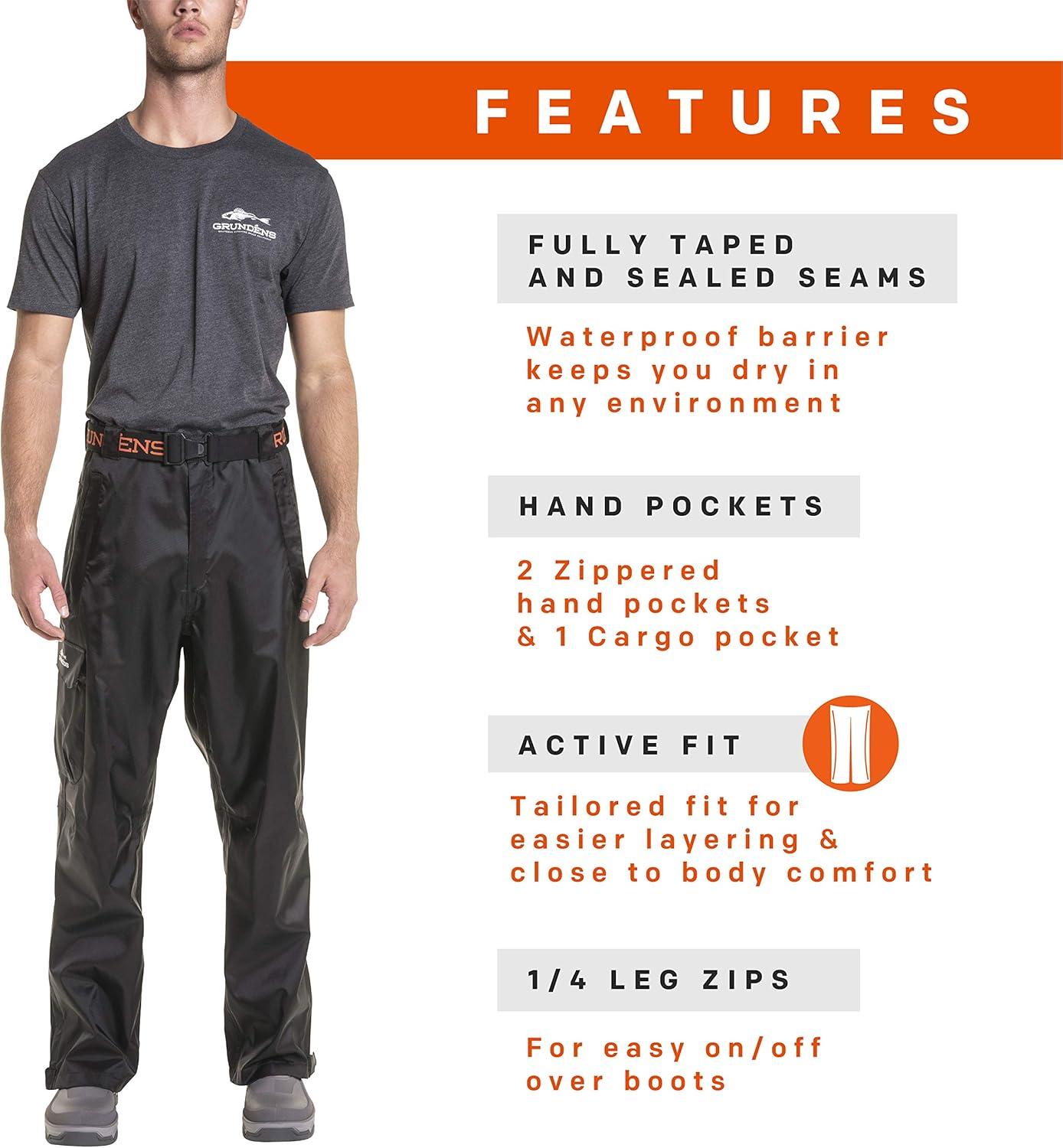 imageGrundns Mens Weather Watch Pant Updated Waterproof StainResistantHi Vis Yellow