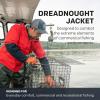 imageGrundns Mens Dreadnought Jacket  Waterproof ampamp Wind Resistant All Weather Commercial Fishing Jacket Medium DutyFlame Scarlet