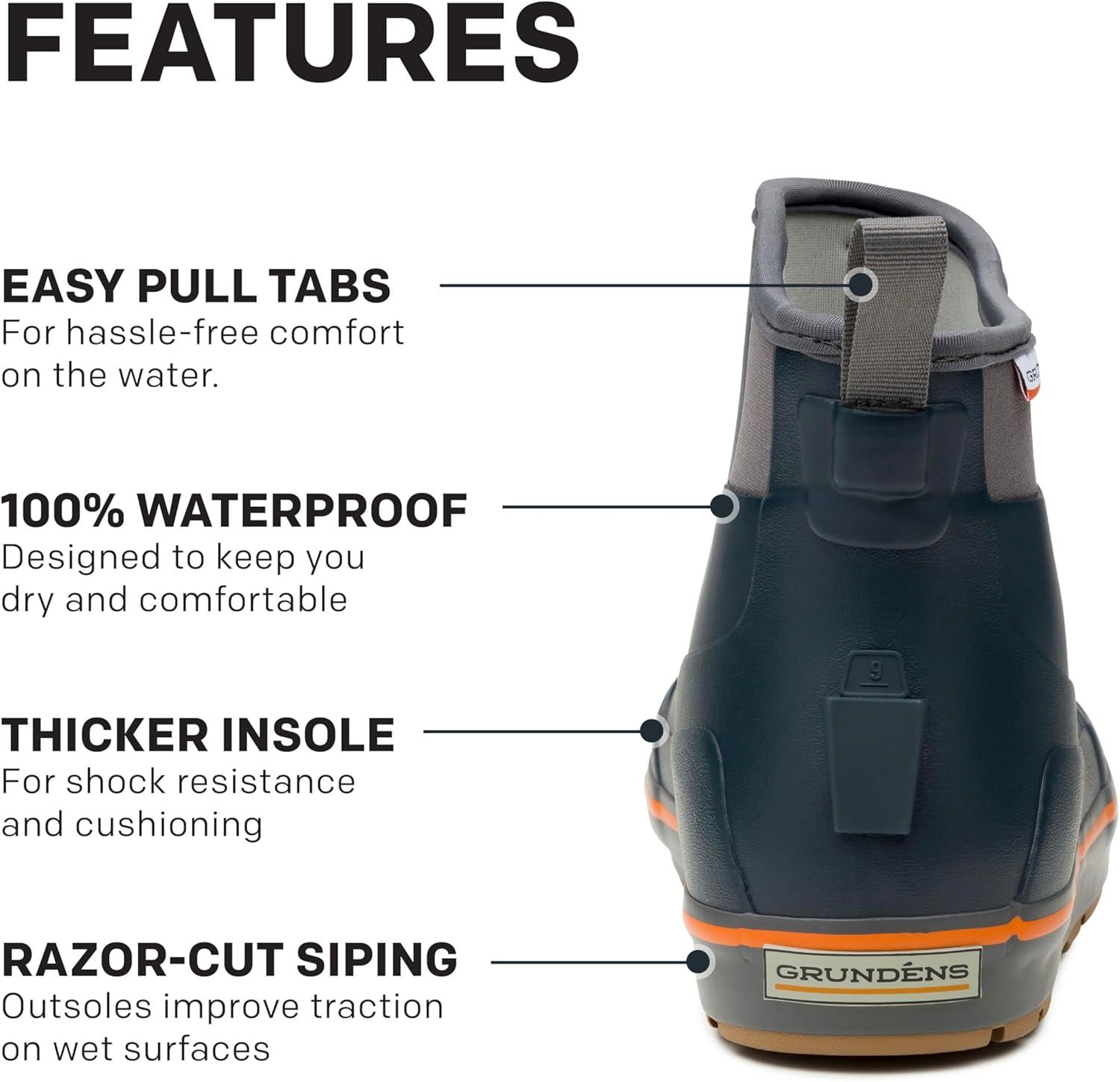 imageGrundens Mens DECKBOSS Ankle Boot  Durable Waterproof Deep Water Blue M 11