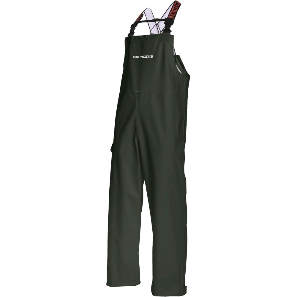 imageGrundns Mens Neptune Commercial Fishing Bib Pants Waterproof AdjustableGreen