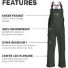 imageGrundns Mens Neptune Commercial Fishing Bib Pants Waterproof AdjustableGreen