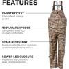 imageGrundns Mens Neptune Commercial Fishing Bib Pants Waterproof AdjustableRefraction Camo Stone