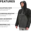 image:imageGrundens Mens Full Share Anorak  Durable Breathable and Waterproof Rain Jacket Designed for Rugged HeavyDuty PerformanceBlackGrey