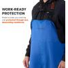 image:imageGrundns Mens Shoreman Bib Pants  StainResistant Waterproof Seafood Processing Bibs Ocean Blue 3XLarge