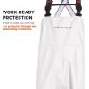image:imageGrundns Mens Shoreman Bib Pants  StainResistant Waterproof Seafood Processing Bibs White 5XLarge