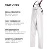 image:imageGrundns Mens Shoreman Bib Pants  StainResistant Waterproof Seafood Processing Bibs White XXLarge